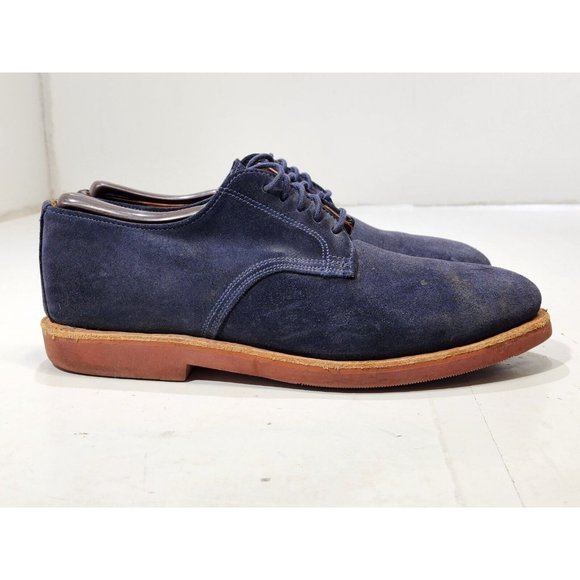 Walk Over Mens Lace Up Leather Suede Oxford Dress Shoes Blue Size 8 USA Made main image 7